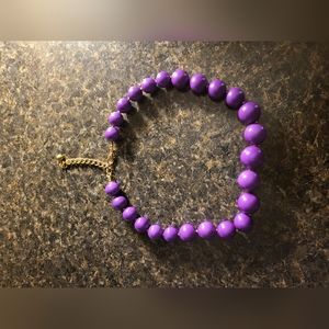 Purple Retro-Style Beaded Necklace